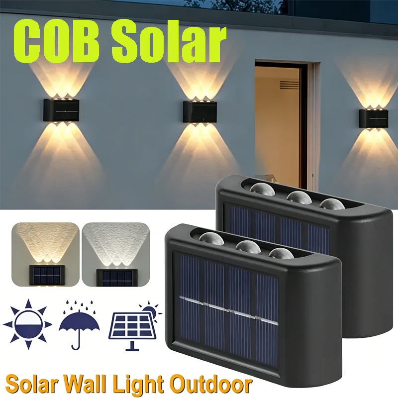 Solar Lamp - Солнечный настенный светильник COB, уличный, водонепроницаемый,