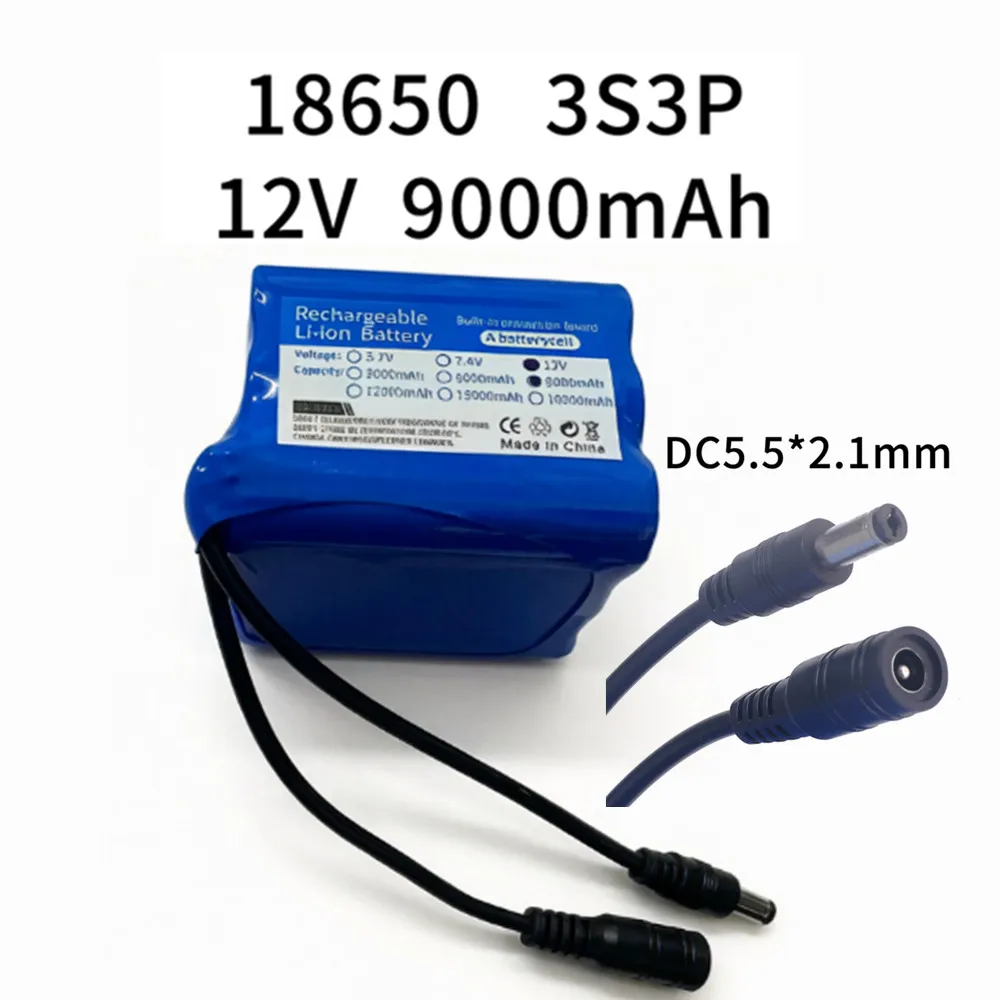 Lithium Battery 12V - Литий-ионный аккумулятор 12В 9000мАч 3S3P, для