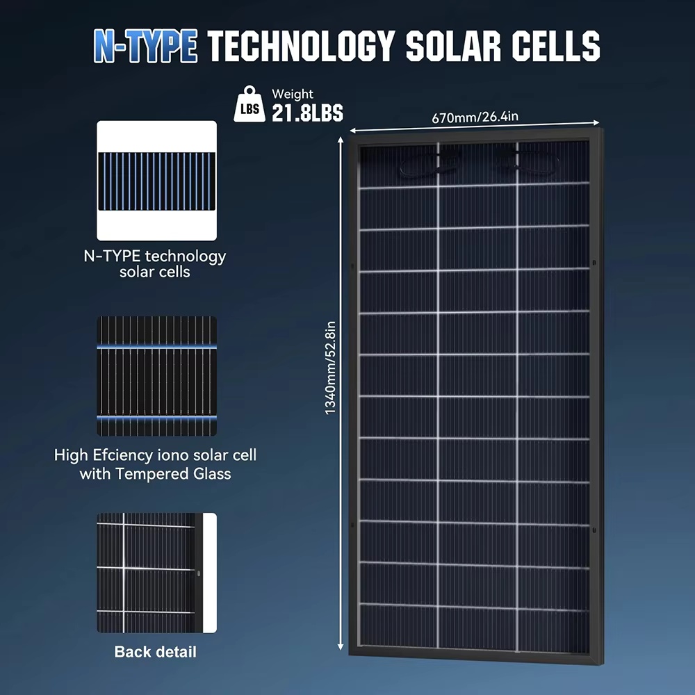 Солнечная панель RVPOZWER Bifa – обзор и цена Solar Panel 200W