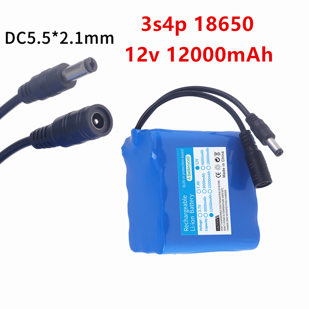 Аккумулятор 12В 12000мАч 3S4P, – обзор и цена Lithium Battery 12V